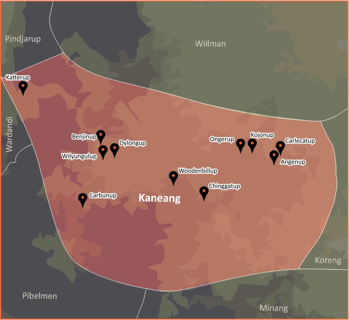 Tindale Language Map - Kaneang