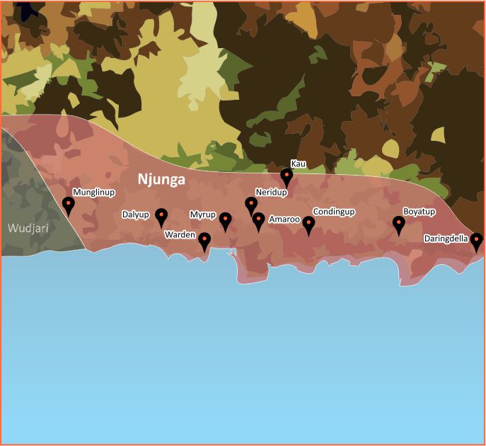 Tindale Language Map - Njunga